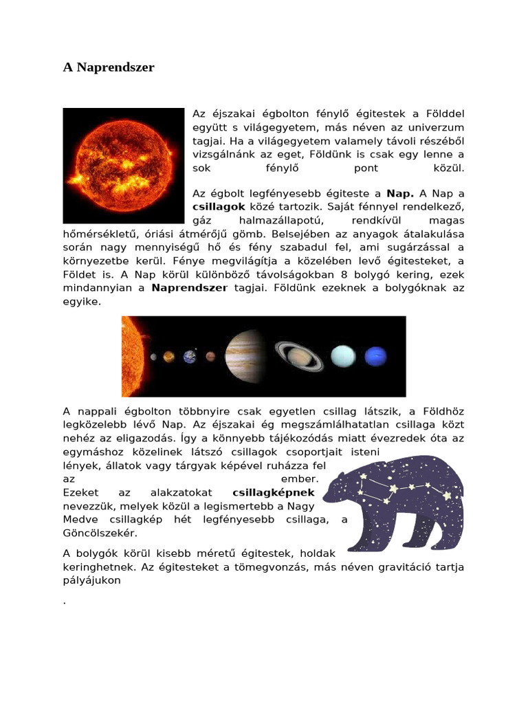 A Naprendszer | PDF