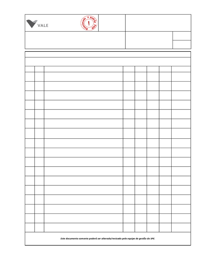 Manual de Prontidão Operacional Vale | PDF