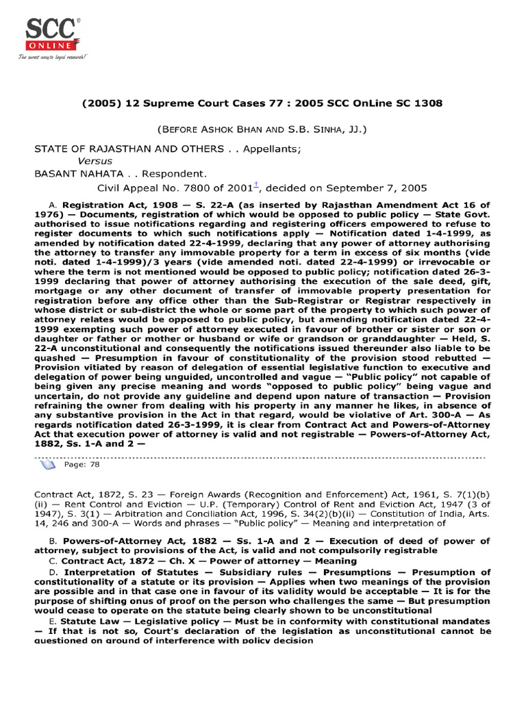 J 2005 12 SCC 77 2005 SCC OnLine SC 1308 2005 35 AIC Lakshyavermab ...