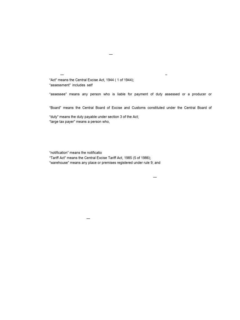 Central Excise Rules 2002 Overview | PDF | Excise | Taxation