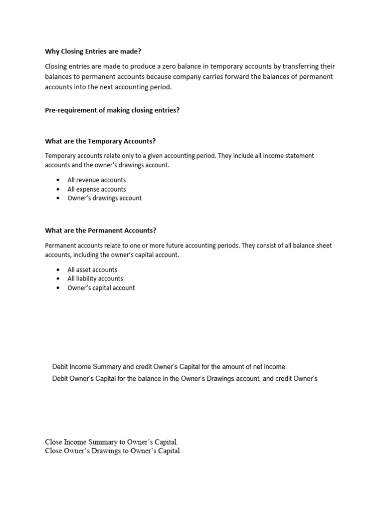 Accounting 7 Closing Entries | PDF | Debits And Credits | Expense