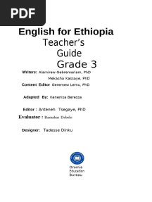 English  Grade 3  Teacher Guide