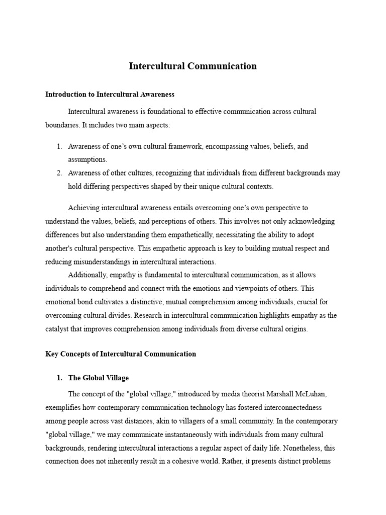 Intercultural Communication Essentials | PDF | Communication | Empathy