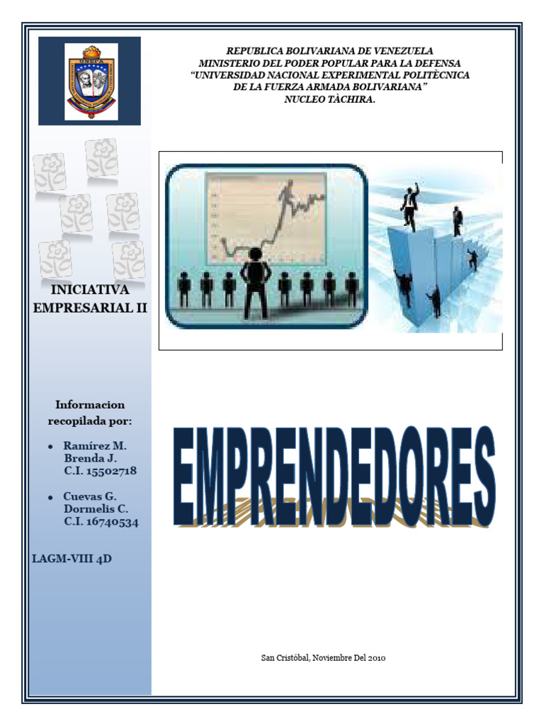 Características del Emprendedor Moderno | PDF | Iniciativa empresarial ...