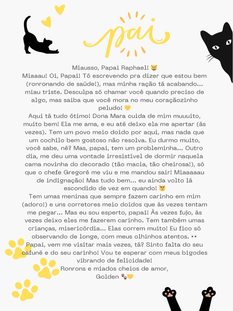 Documento A4 Carta para Meu Pai Xadrez Moderno Azul | PDF