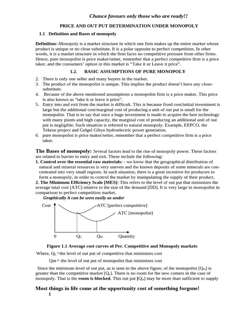 Monopoly Price and Output Determination | PDF | Monopoly | Demand