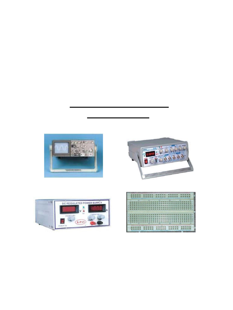 Basic Electronics Lab Manual | PDF | Diode | Bipolar Junction Transistor