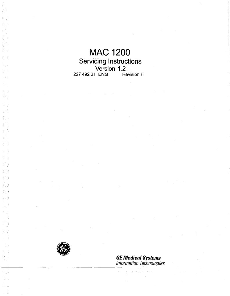 Ge Mac 1600 Manual