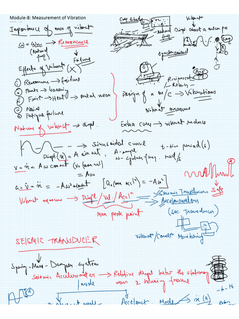 Module-8 - Measurement of Vibration | PDF