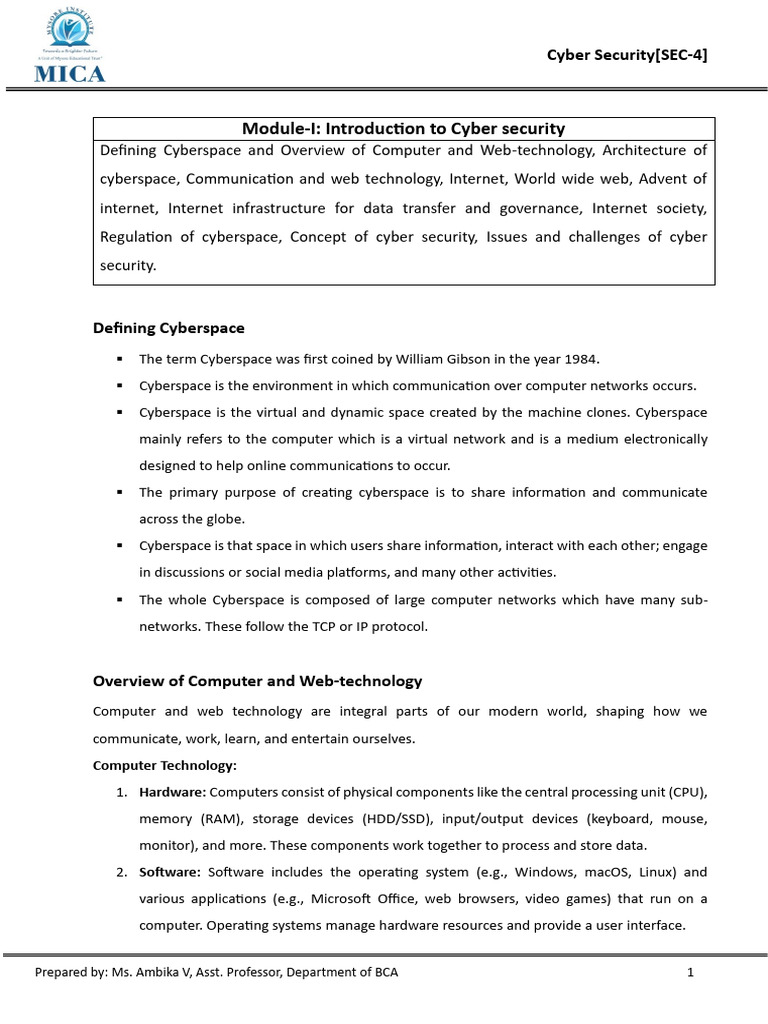 Cyber Security | PDF | World Wide Web | Internet & Web