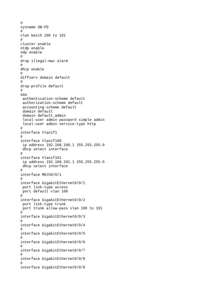 SW-FD VLAN Configuration Guide | PDF