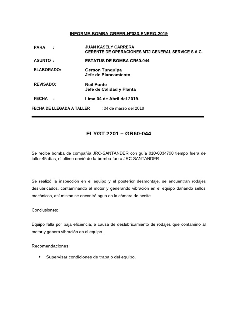 Informe de Equipos 033-60-044 | PDF
