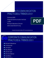 Corporate Communication Practices & Trends 2001