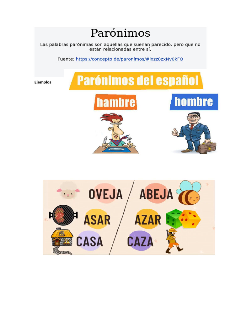 Parónimos | PDF