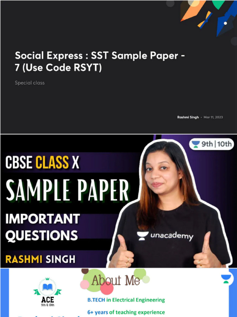 Social Express SST Sample Paper 7 Use Code RSYT With Anno | PDF