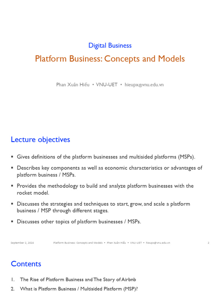 Understanding Platform Business Models | PDF | Elasticity (Economics ...