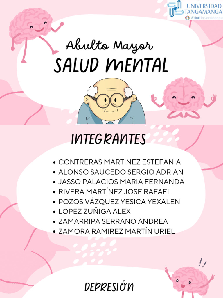 Depresión y Salud Mental en Adultos Mayores | PDF | Trastorno depresivo ...