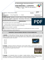 Escola Estadual Edmundo Pena prova matemática