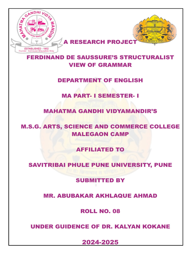 Advance Studies of Eng Language Research Project | PDF | Linguistics ...