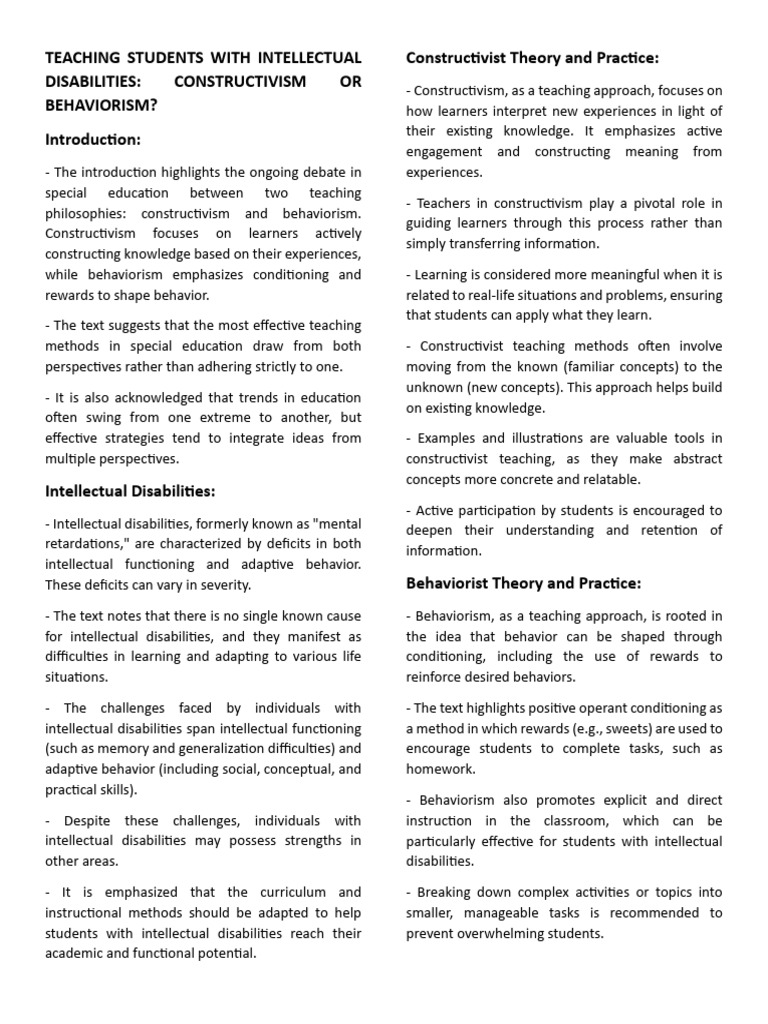 CLASSROOM ACTIVITIES FOR STUDENTS WITH INTELLECTUAL DISABILITIES PDF intelligence overview