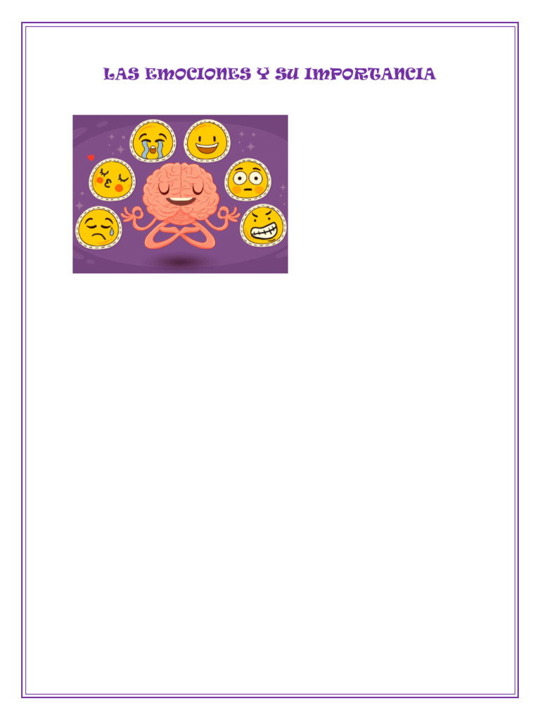 Importancia de las Emociones en la Vida | PDF | Las emociones | Sicología