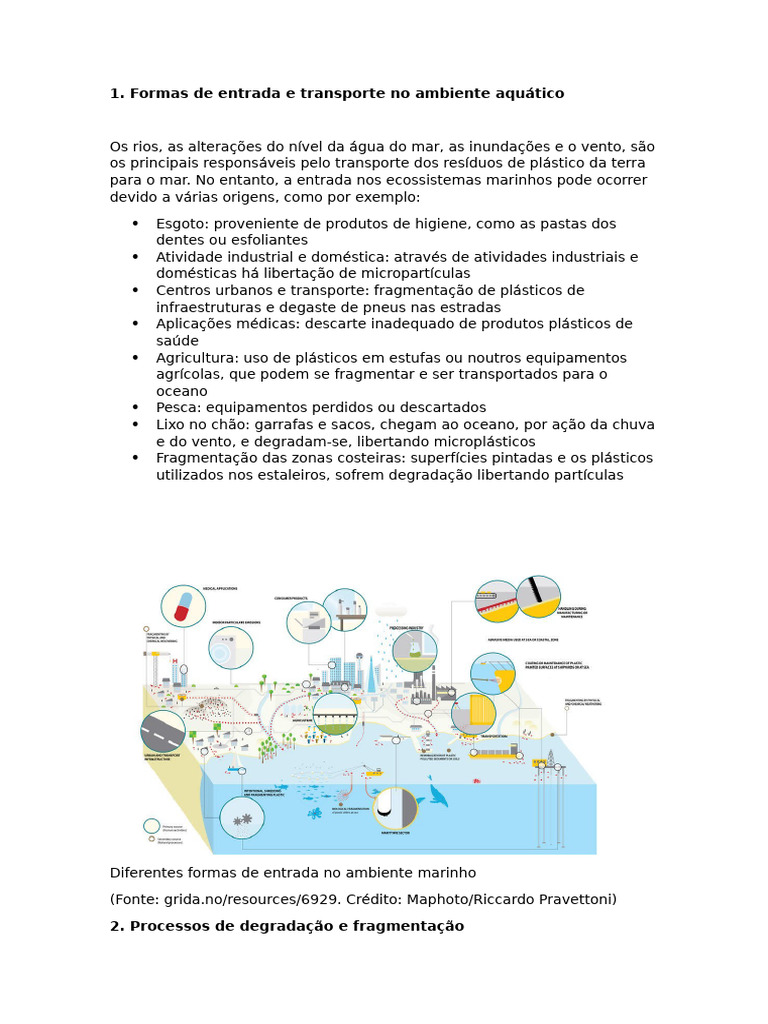 Impactos dos Microplásticos no Oceano | PDF | Plástico | Degradação ...