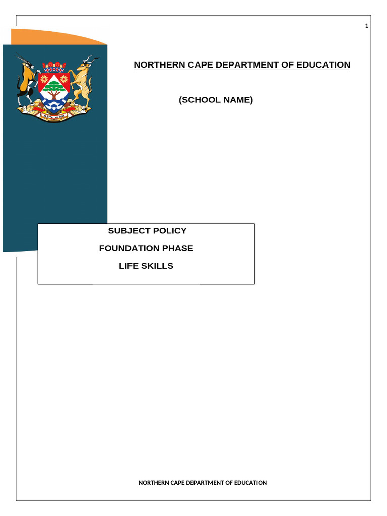 Foundation Phase Life Skills Policy Guide | PDF | Physical Education ...