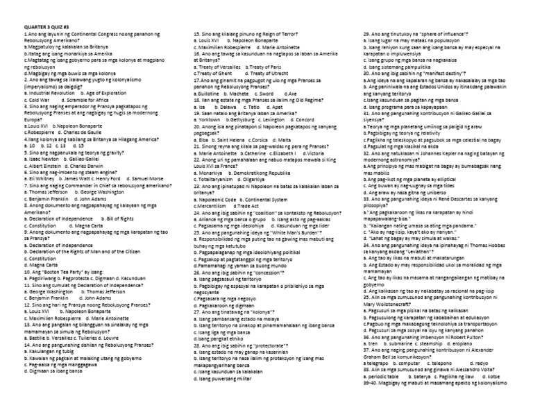3rd Q Quiz 3 | PDF