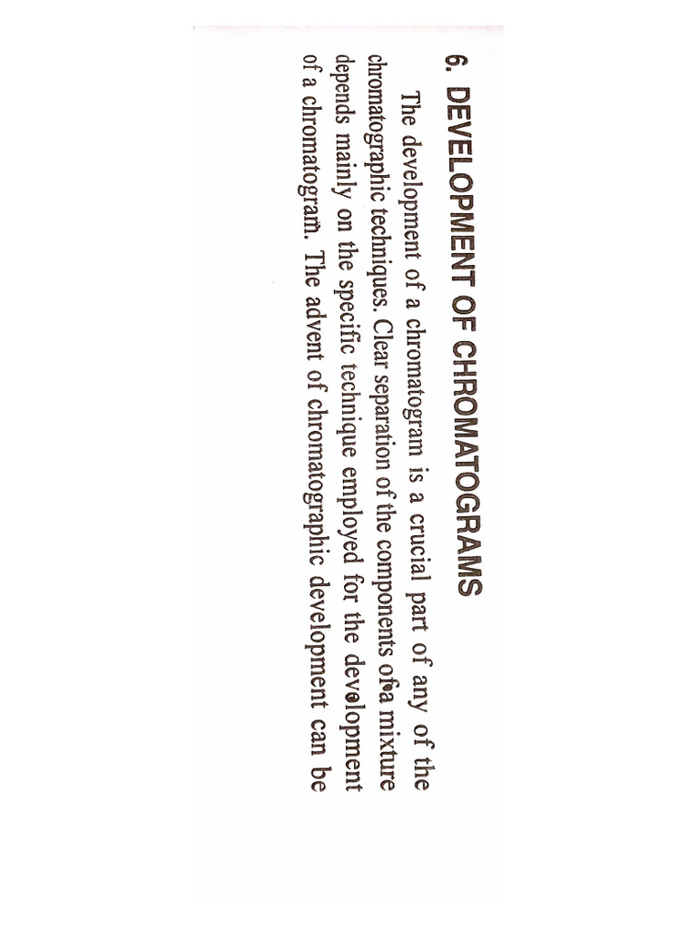Development of Chromatograms | PDF