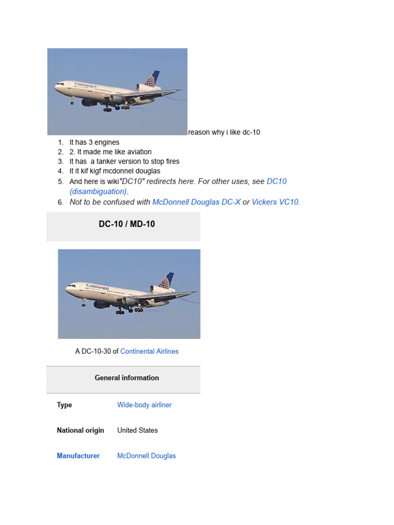 DC-10: History and Features Overview | PDF | Aviation | Aircraft