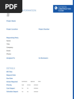 Construction RFI Template Guide | PDF | Request For Information ...