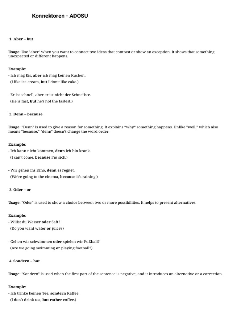 ADOSU - Konnektoren | PDF