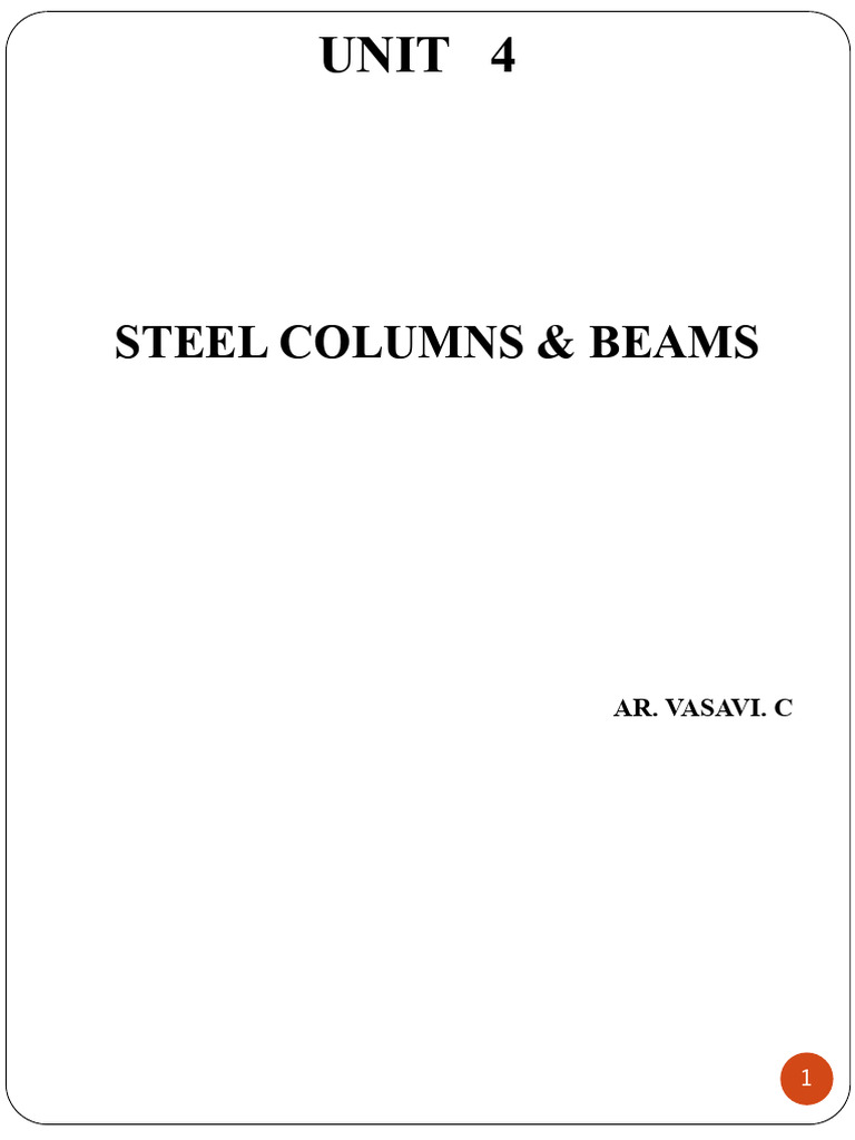 Steel Columns, Beams, and Connections Guide | PDF | Framing ...