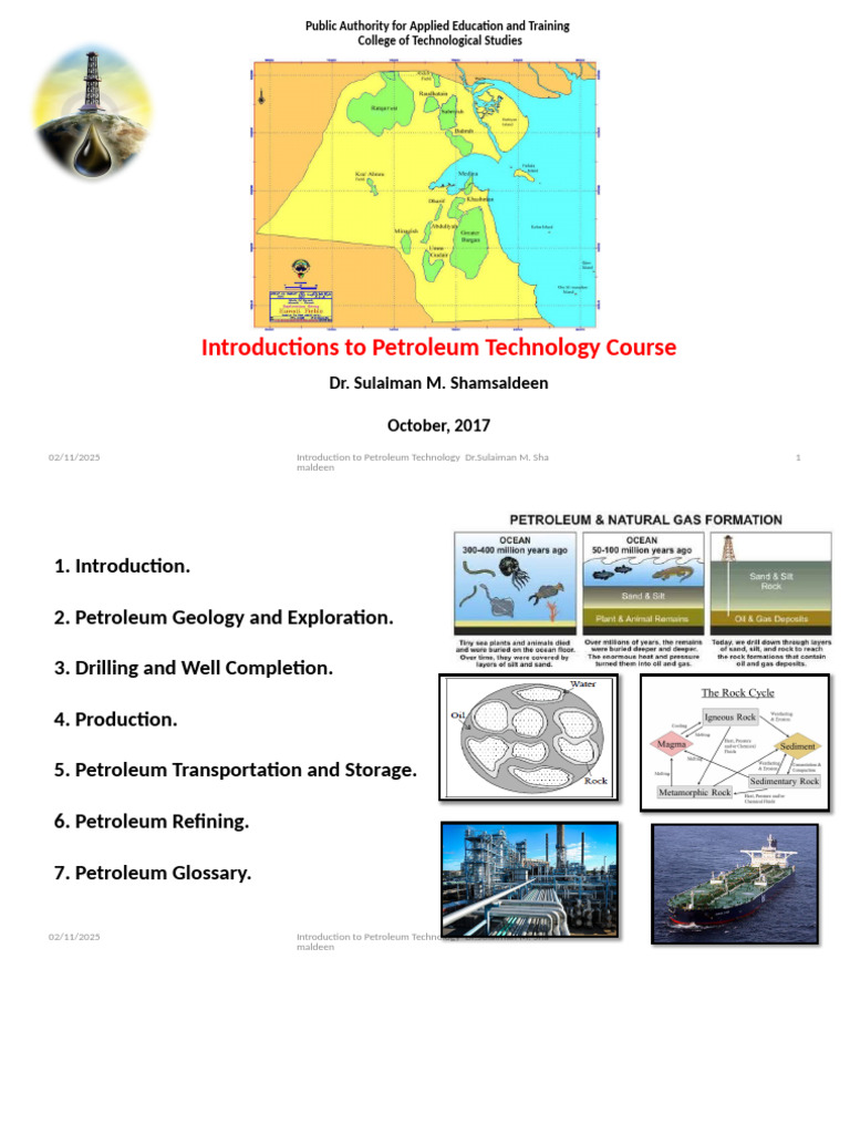 Introduction to Petroleum Technology Guide | PDF | Petroleum Reservoir ...