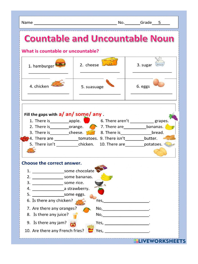 COUNTABLE/UNCOUNTABLE | PDF