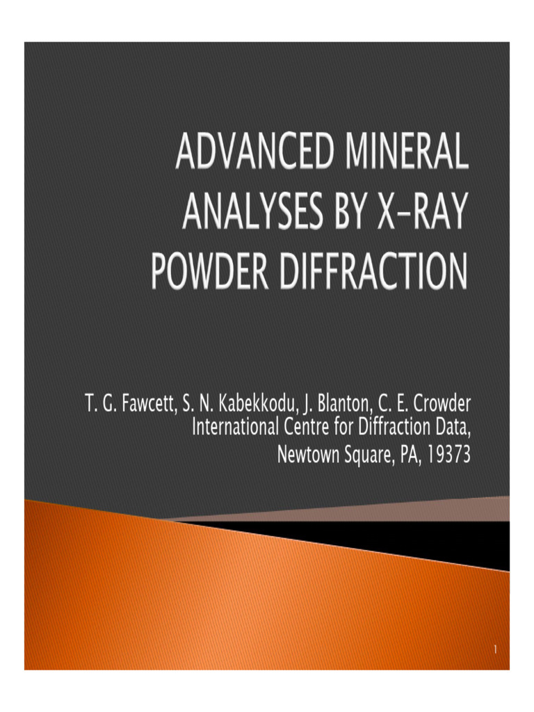 Advanced XRD/XRF Techniques for Minerals | PDF | Minerals | Mineralogy