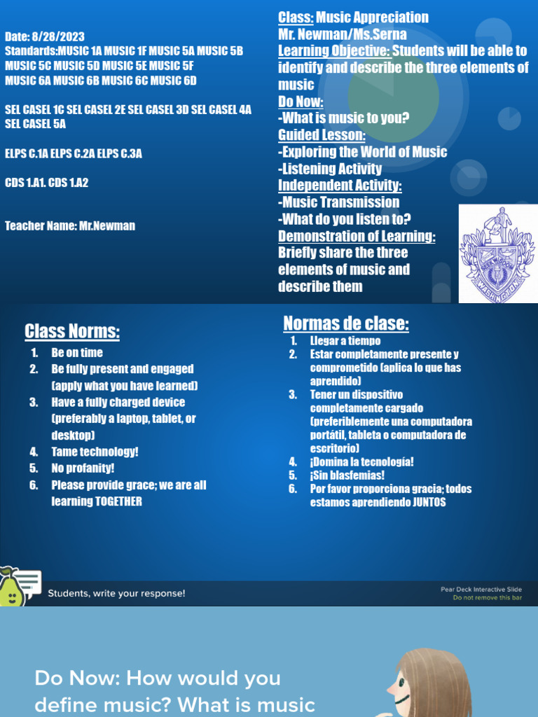 Understanding Music Elements in Class | PDF | Sound | Pitch (Music)