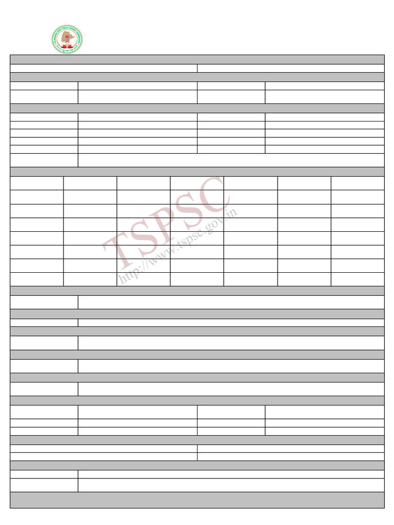 TSPSC Group 1 Application Details | PDF