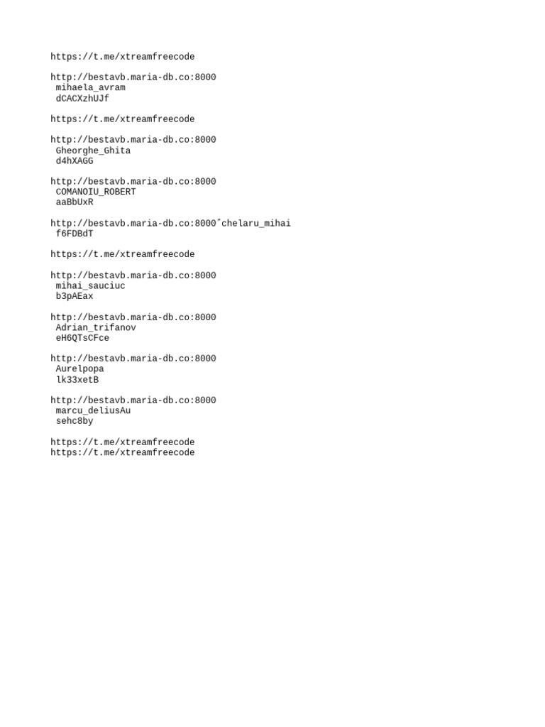 Free+Xtream+Codes+03!01!25 | PDF