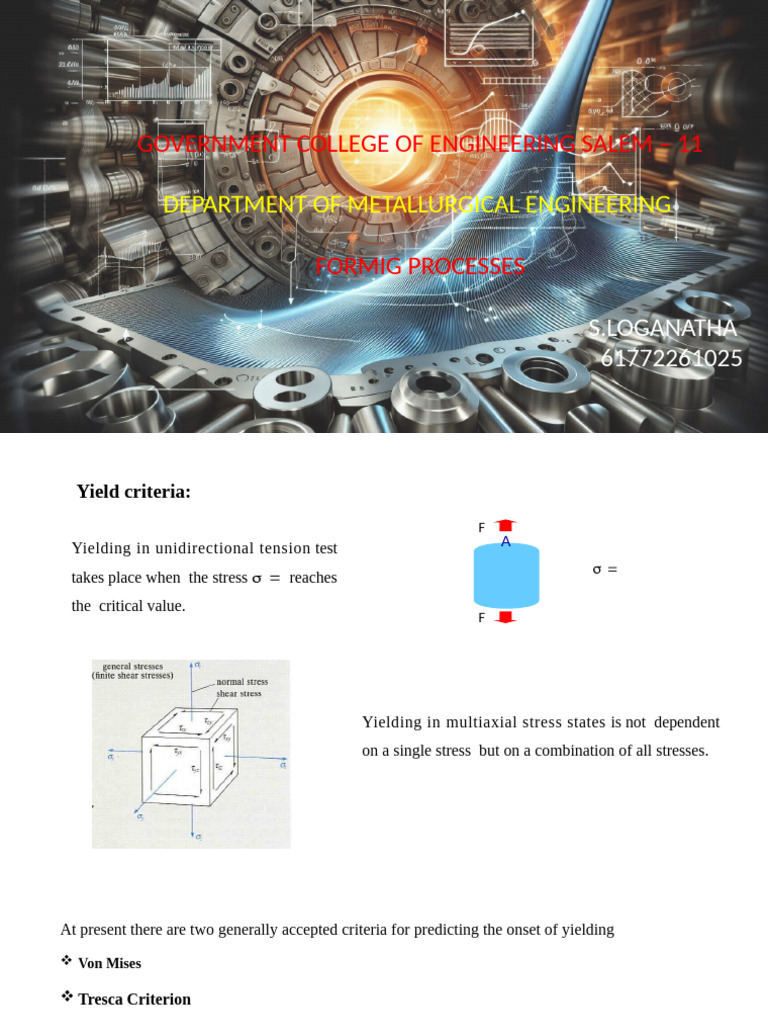 Yield Criteria in Metallurgical Engineering | PDF | Deformation ...