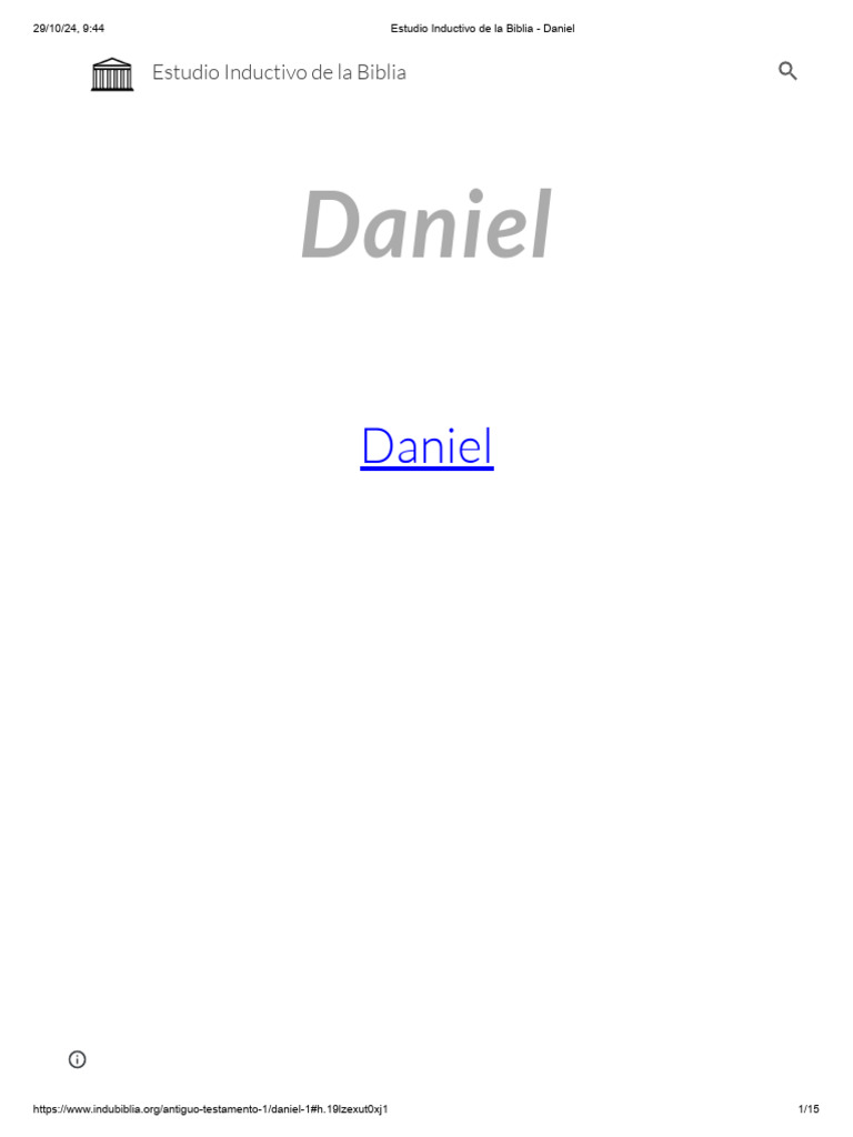Estudio Inductivo del Libro de Daniel | PDF | Daniel (figura bíblica ...
