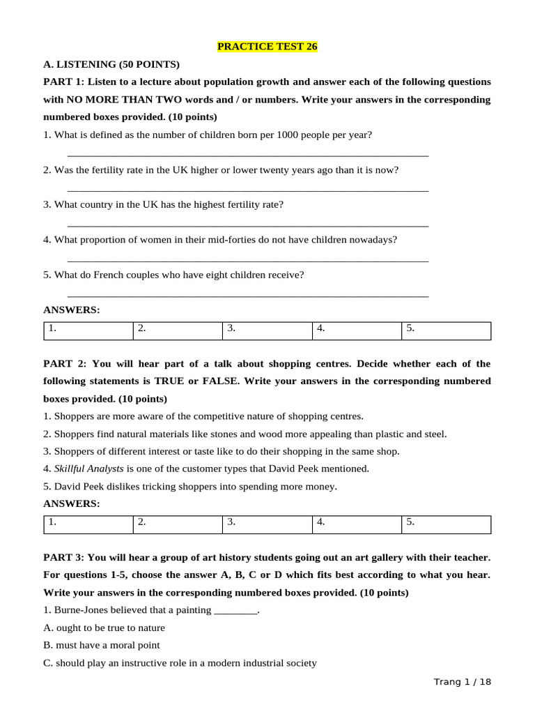Listening Practice Test 26 Guide | PDF | Science | Scientific Method