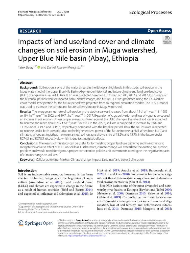 Impacts of Land Use Land Cover and Climate | PDF | Earth Sciences