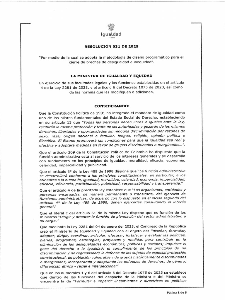 Resolucion 031 Del 2025 | PDF