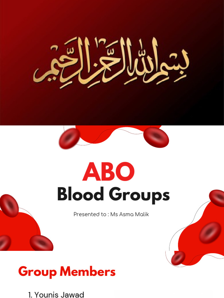 Topic 8 ABO Blood Grouping MLT 403 | PDF | Blood Type | Hematology