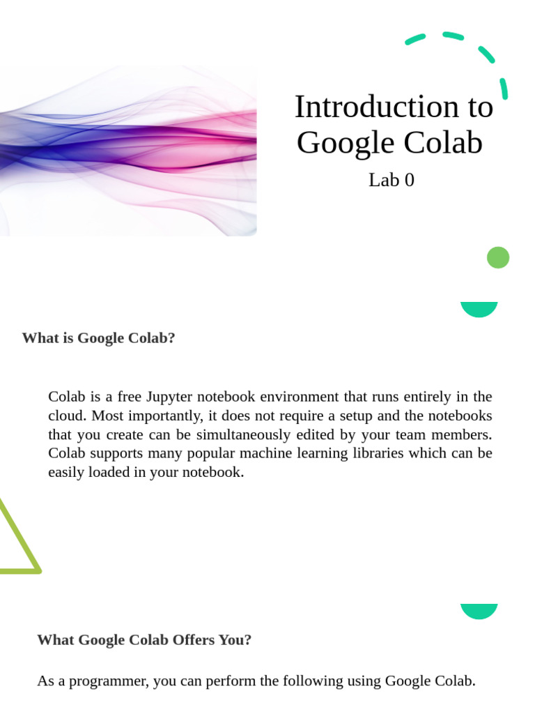 Introduction to Google Colab and Python | PDF | Python (Programming ...