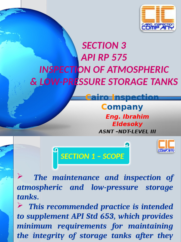 API RP 575: Tank Inspection Guidelines | PDF | Corrosion | Pressure