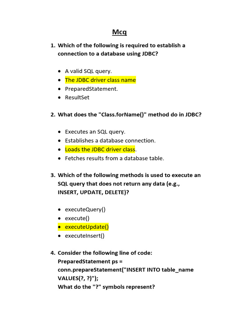 TCS PRA Java MCQ Questions Guide | PDF | Class (Computer Programming ...