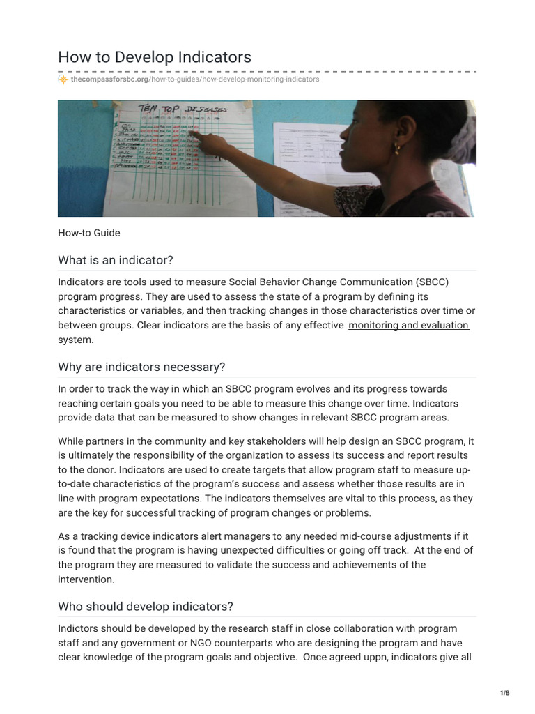 Developing Effective SBCC Indicators | PDF | Cognition