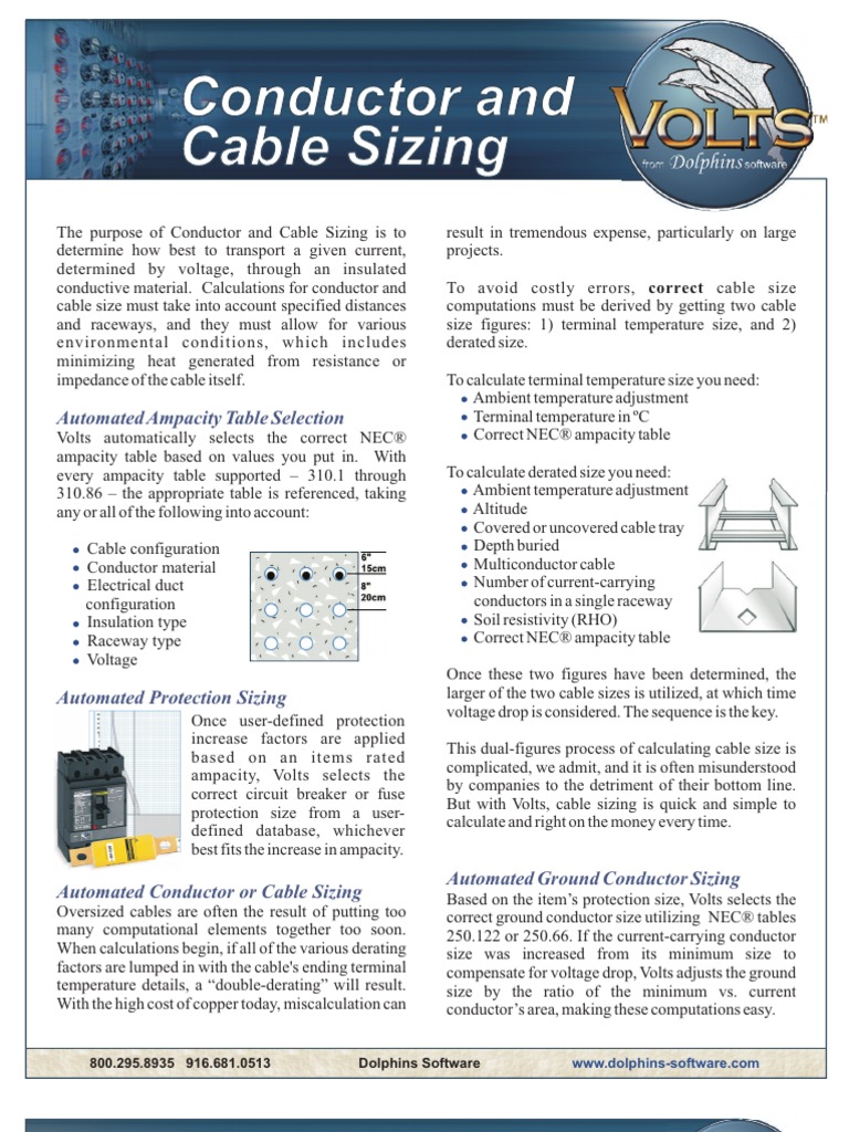 Cable Sizing Pdf Electrical Conductor Electrical Resistivity And Conductivity